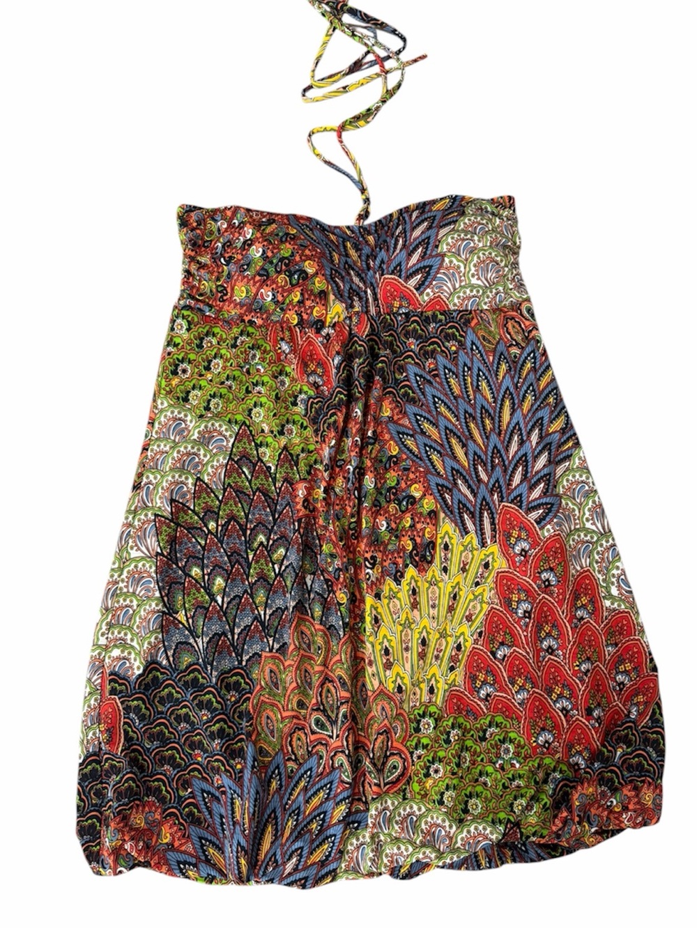 Vintage Forever 21 Y2K Tube Top Halter Paisley Balloon Top